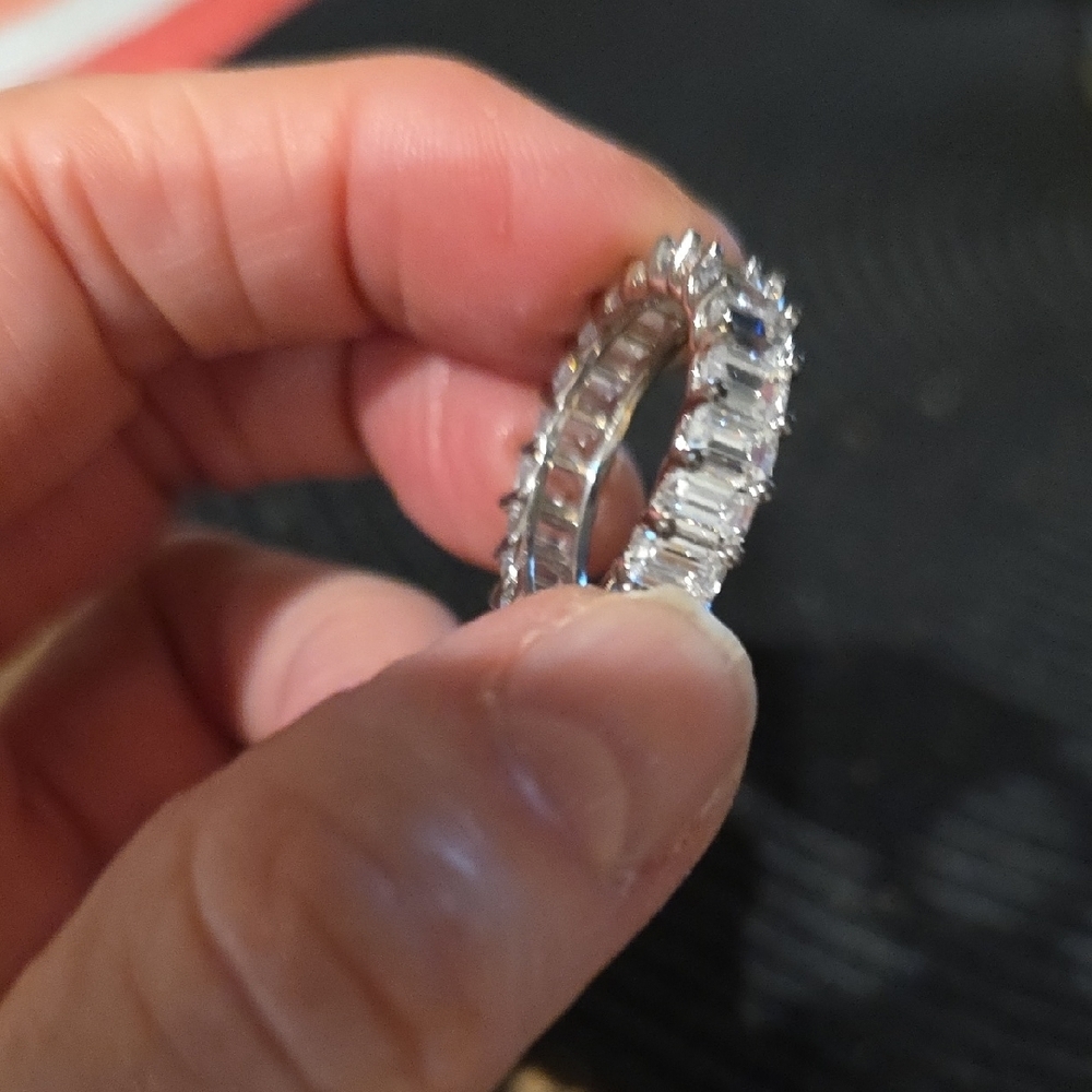 Dazzling Silver Eternity Ring - image 5